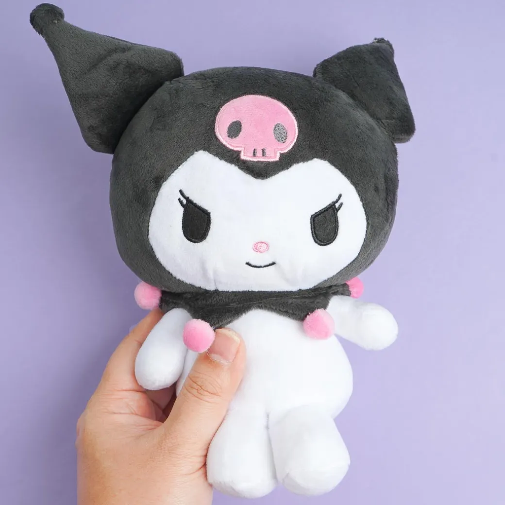 Kuromi Embroidered Plushie Pouch - Medium