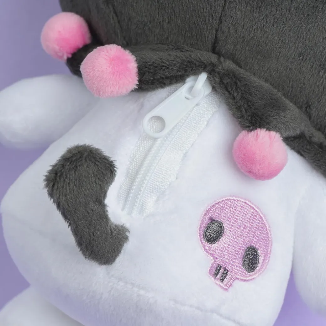 Kuromi Embroidered Plushie Pouch - Medium