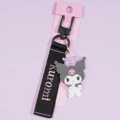 Kuromi Embroidered Tag Key Holder