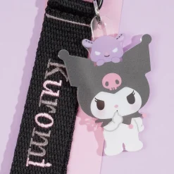 Kuromi Embroidered Tag Key Holder