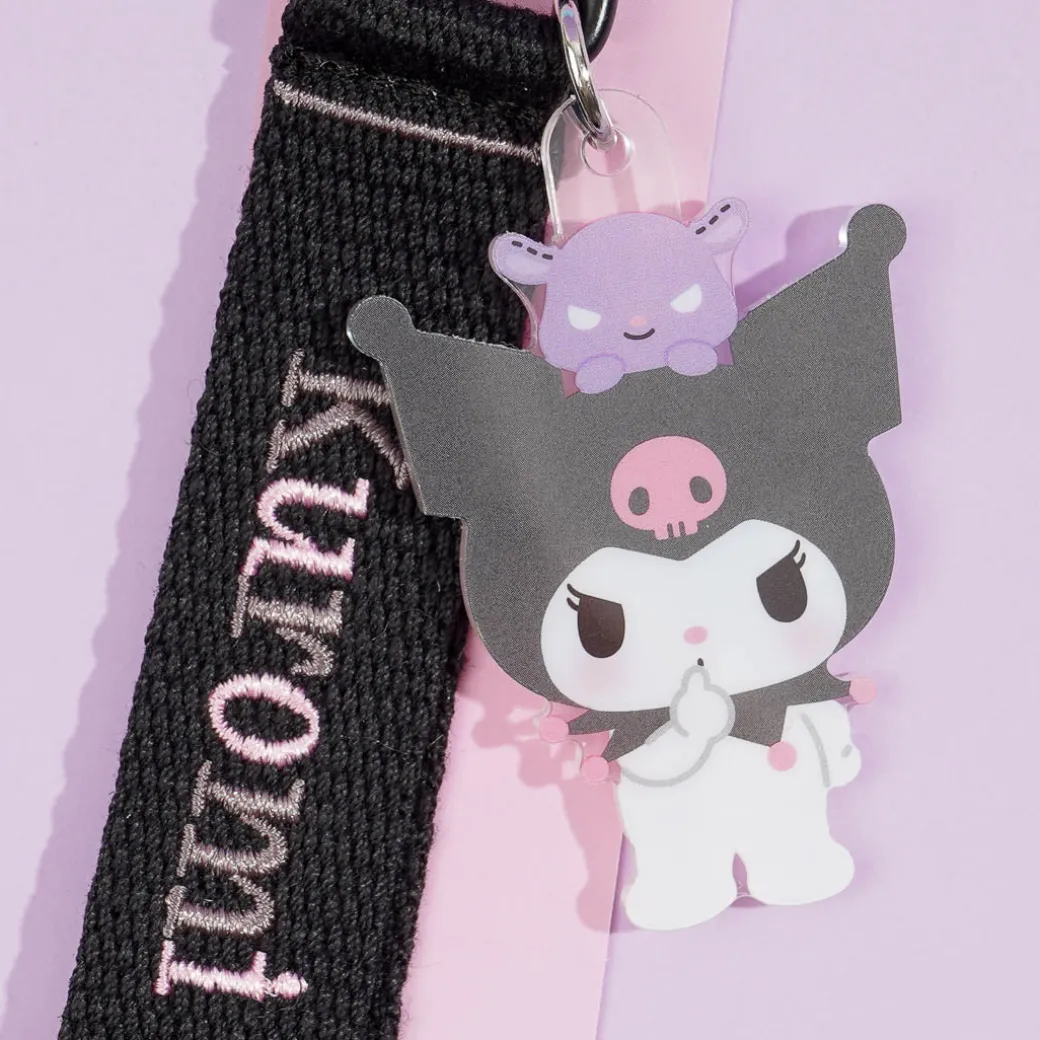Kuromi Embroidered Tag Key Holder