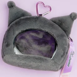 Kuromi Face Plushie Pouch With Window