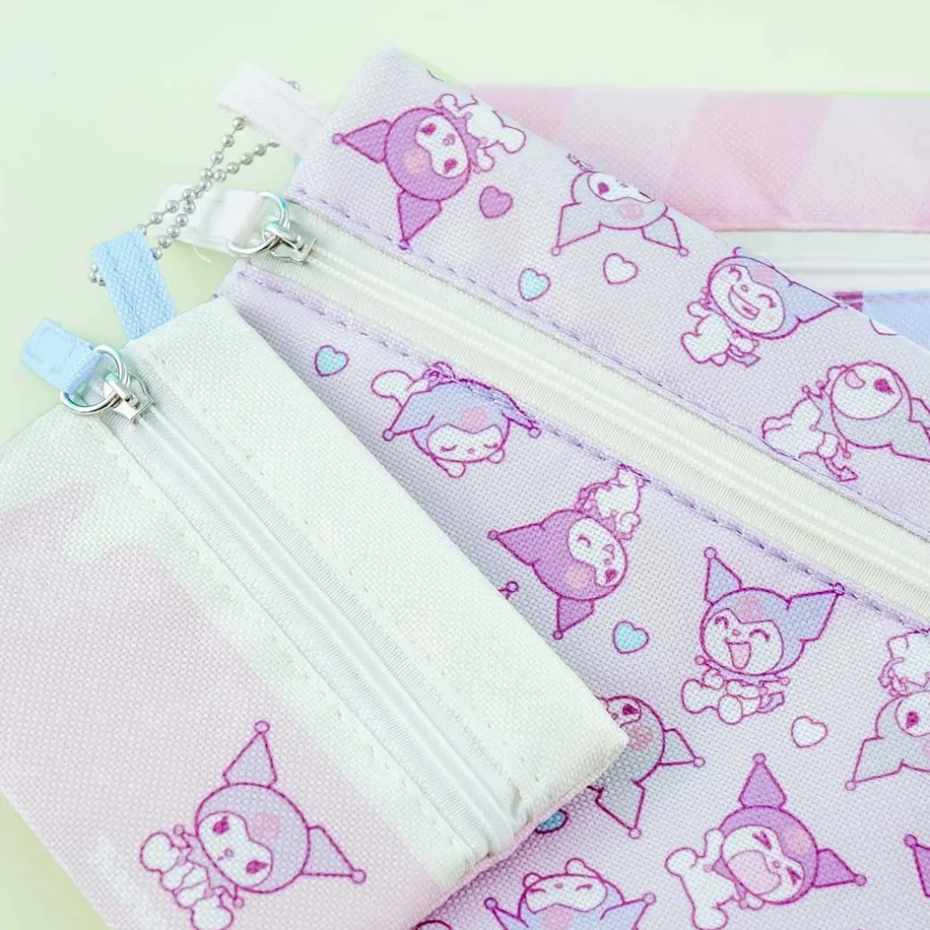 Kuromi Flat Pouch Set - 3 pcs
