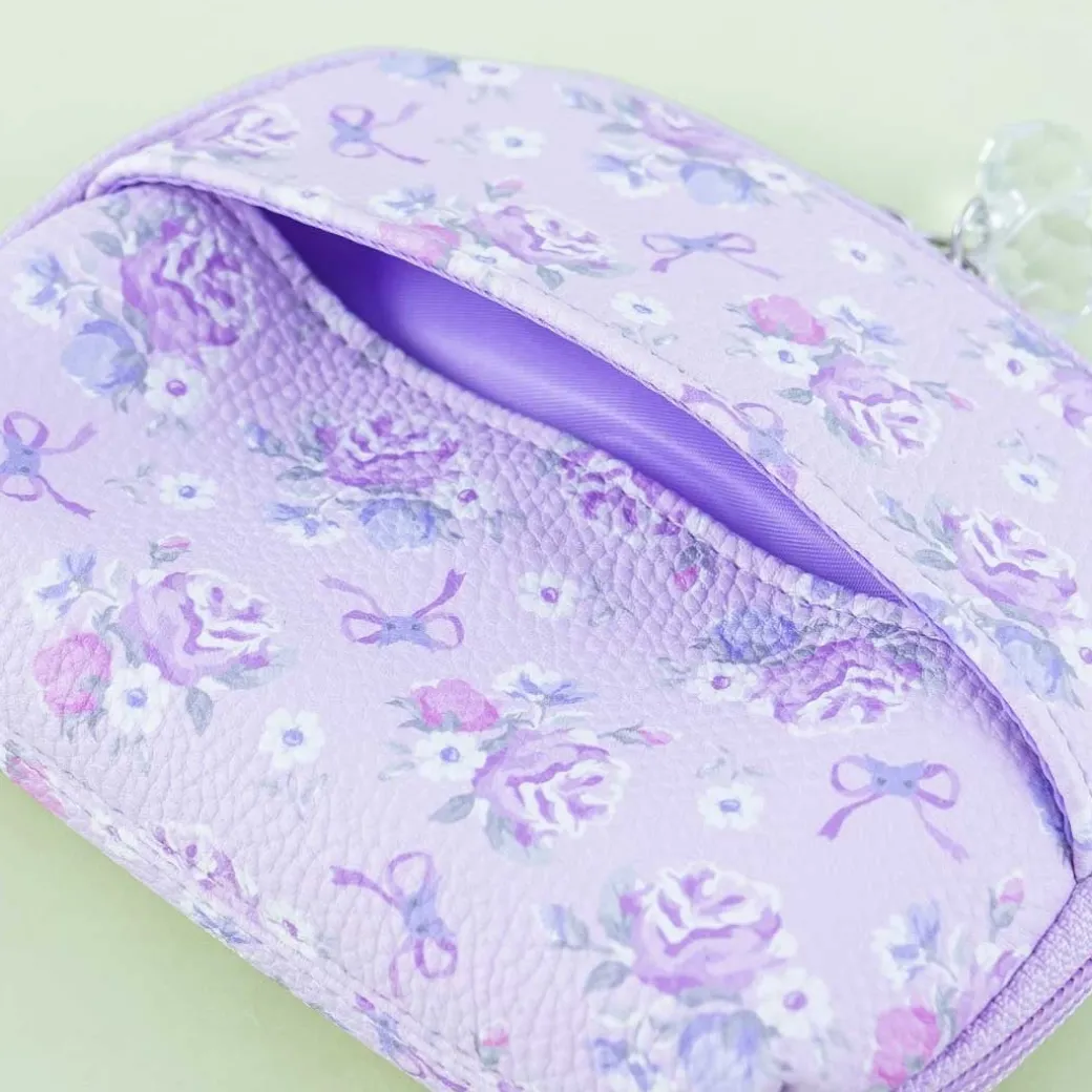 Kuromi Flowery Ribbon Pouch