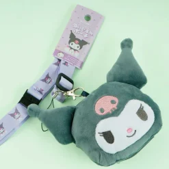 Kuromi Fluffy Coin Purse With Neck Strap