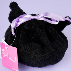 Kuromi Fluffy Face Drawstring Pouch