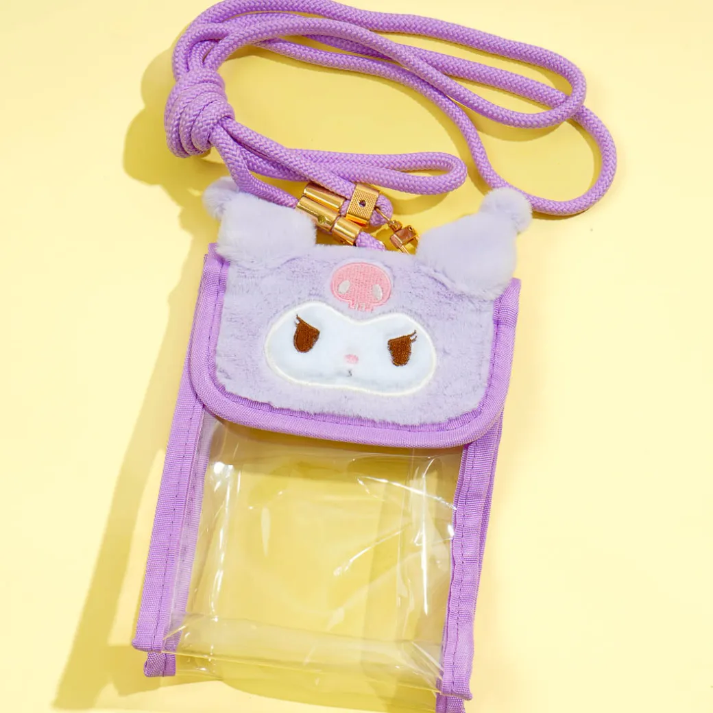 Kuromi Fluffy Face Mini Sling Bag
