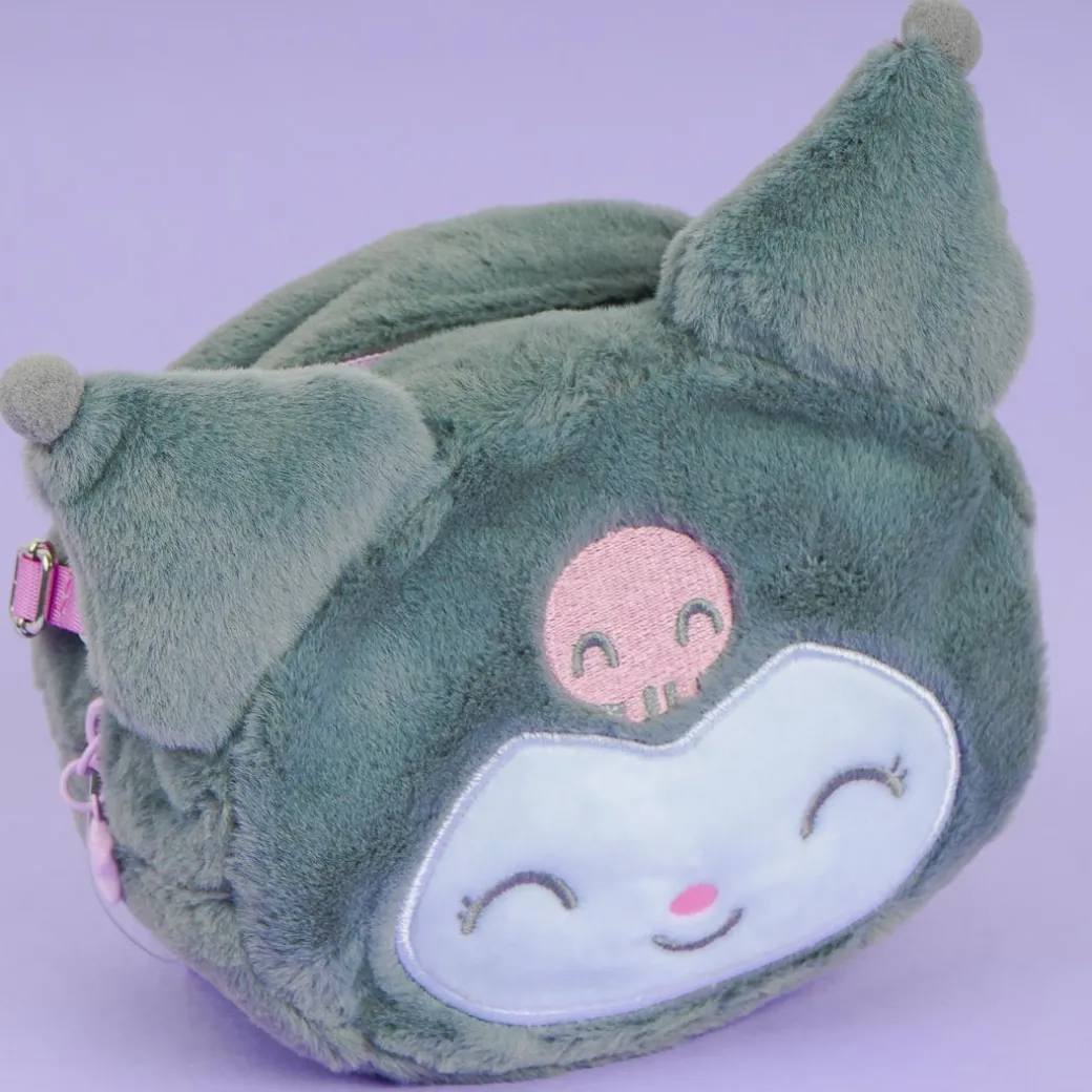 Kuromi Fluffy Face Sling Bag