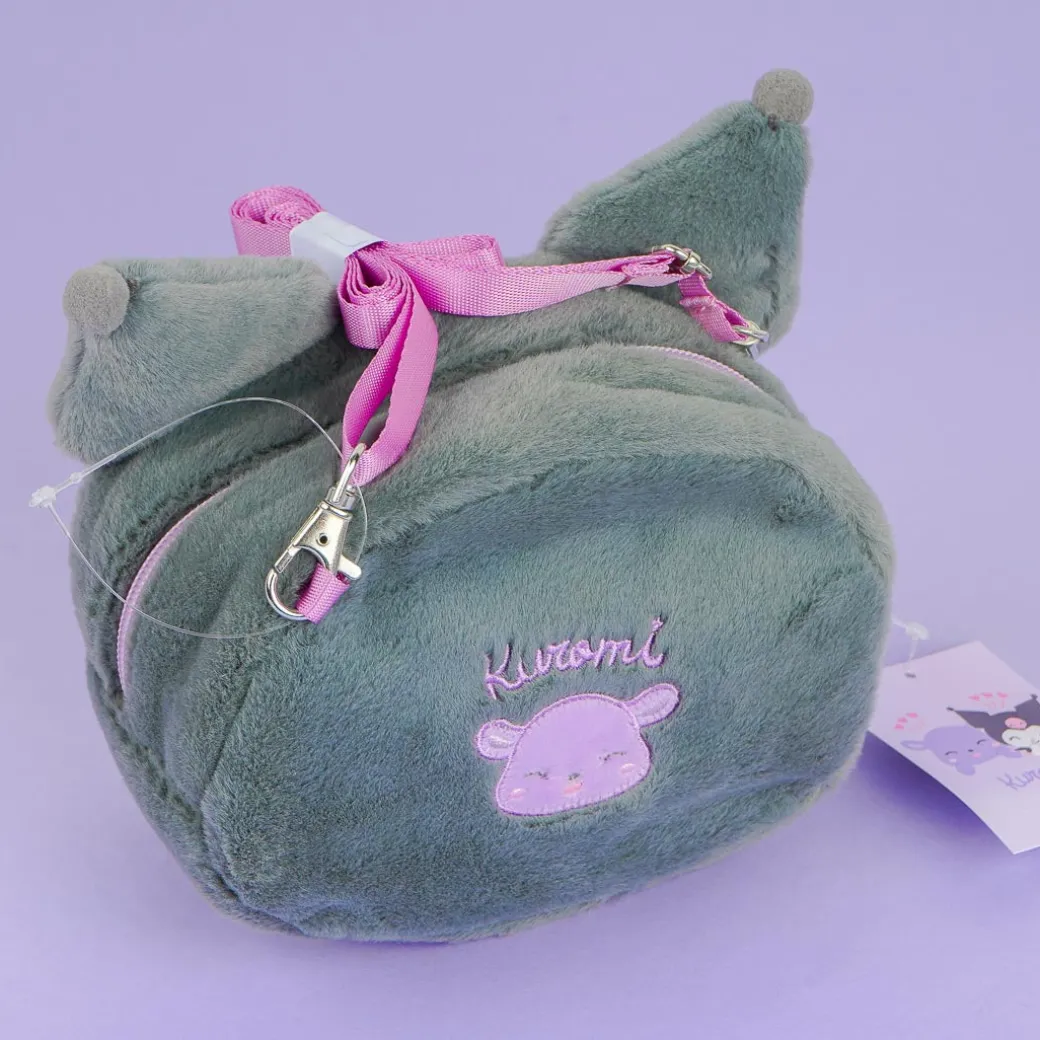 Kuromi Fluffy Face Sling Bag
