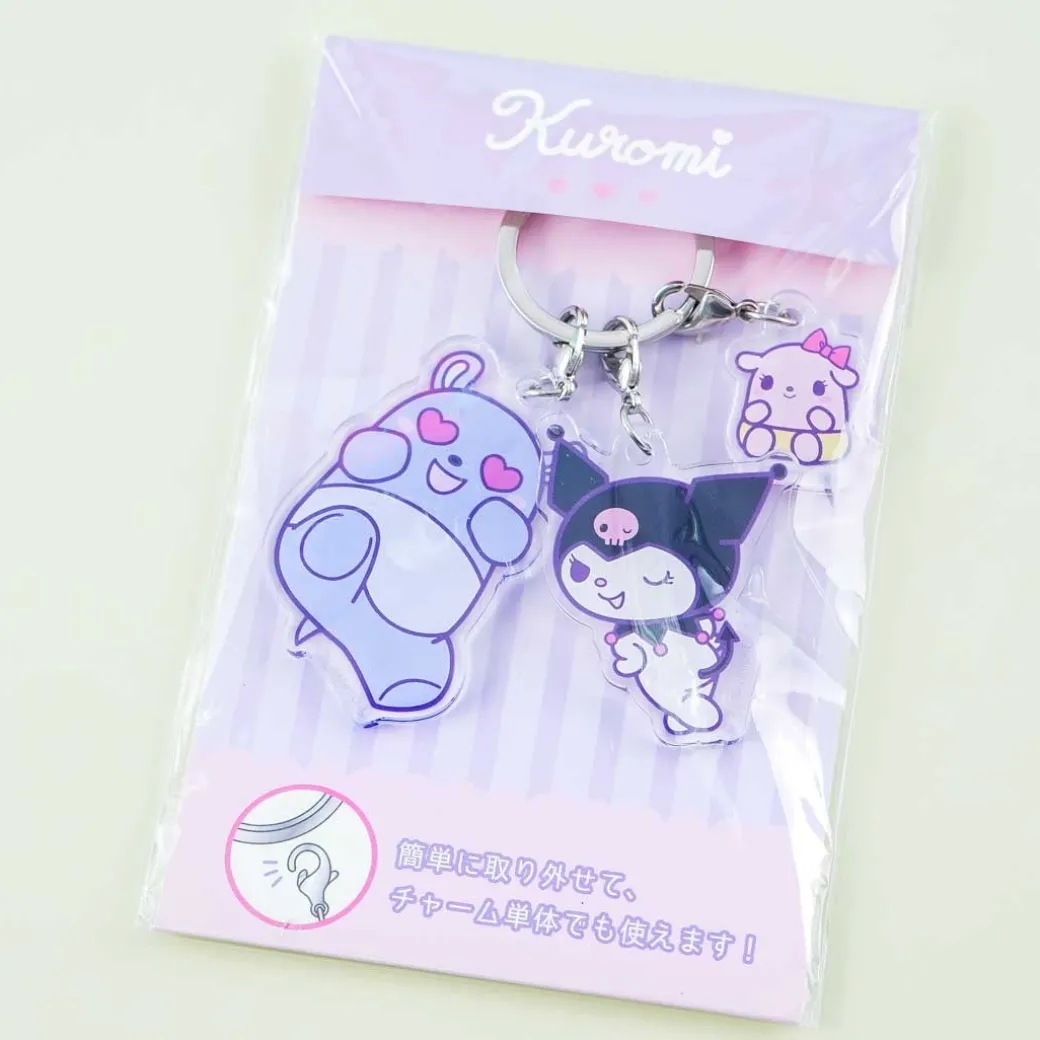 Kuromi Friends Triple Charm Acrylic Keychain