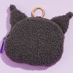 Kuromi Fuzzy Face Mini Pouch