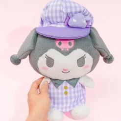 Kuromi Gingham Newsboy Cap Plushie - Big