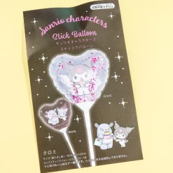 Kuromi Gliterry Heart Stick Balloon