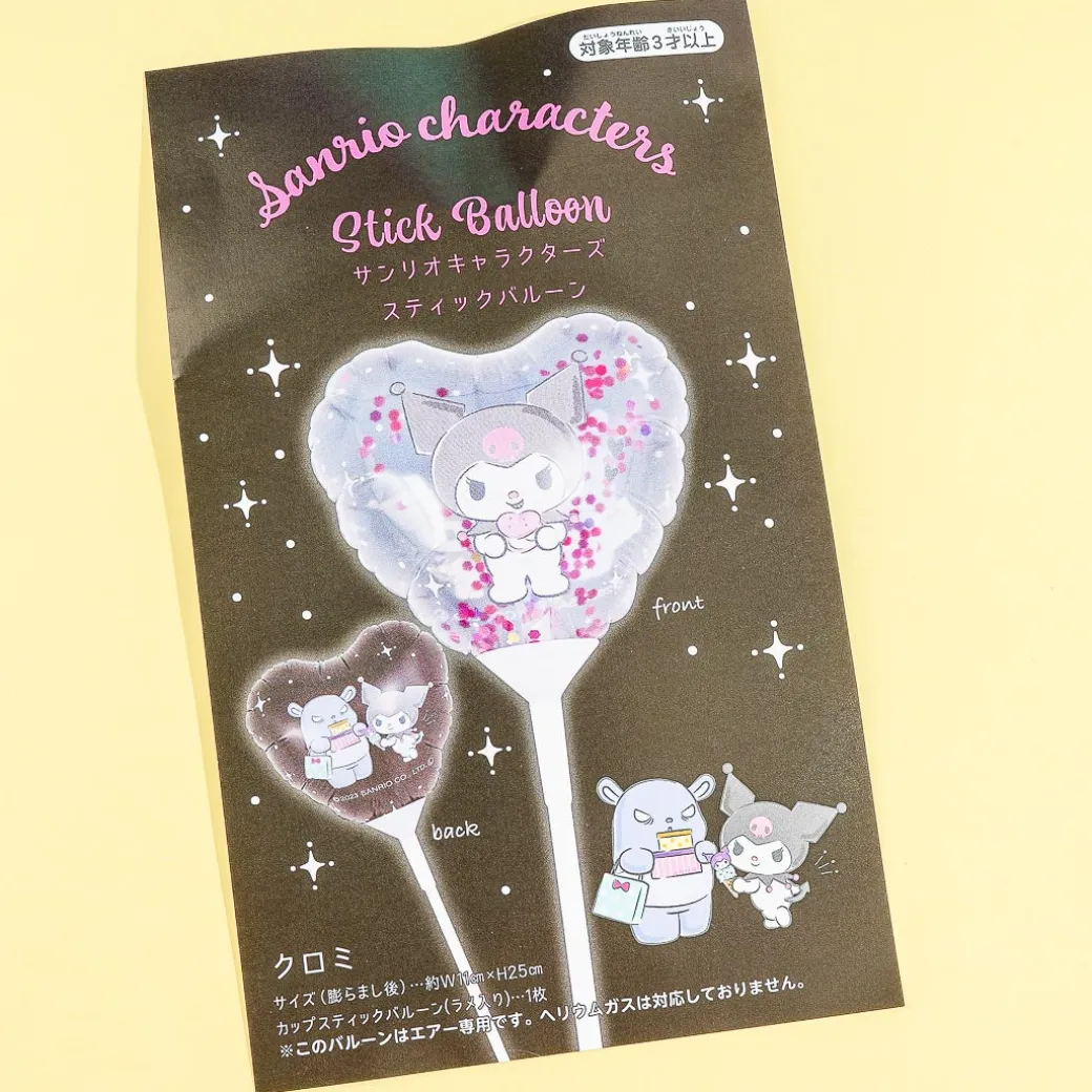Kuromi Gliterry Heart Stick Balloon