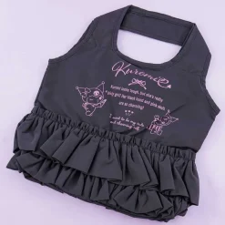 Kuromi Glittery Dream Ruffled Tote Bag