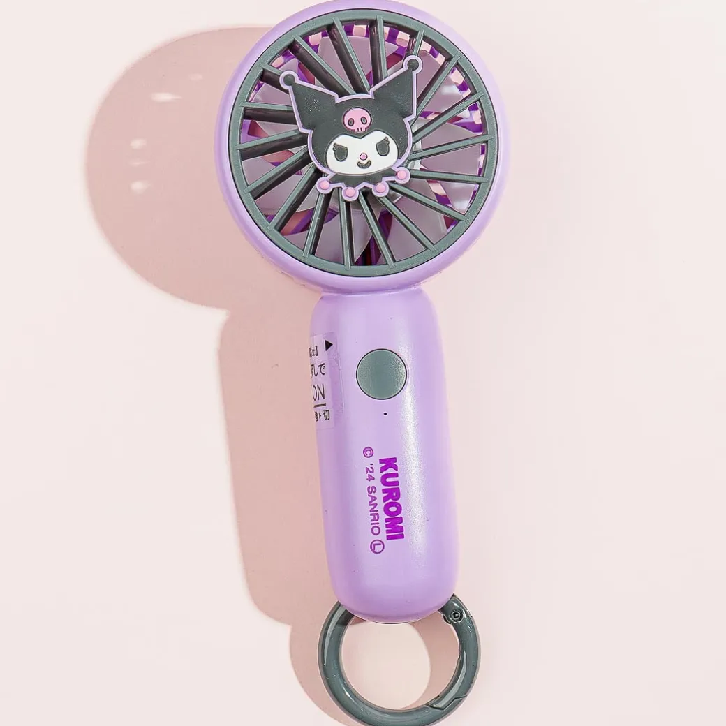Kuromi Handy Fan With Carabiner