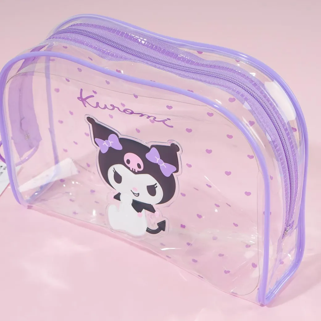 Kuromi Hearts Clear Pouch