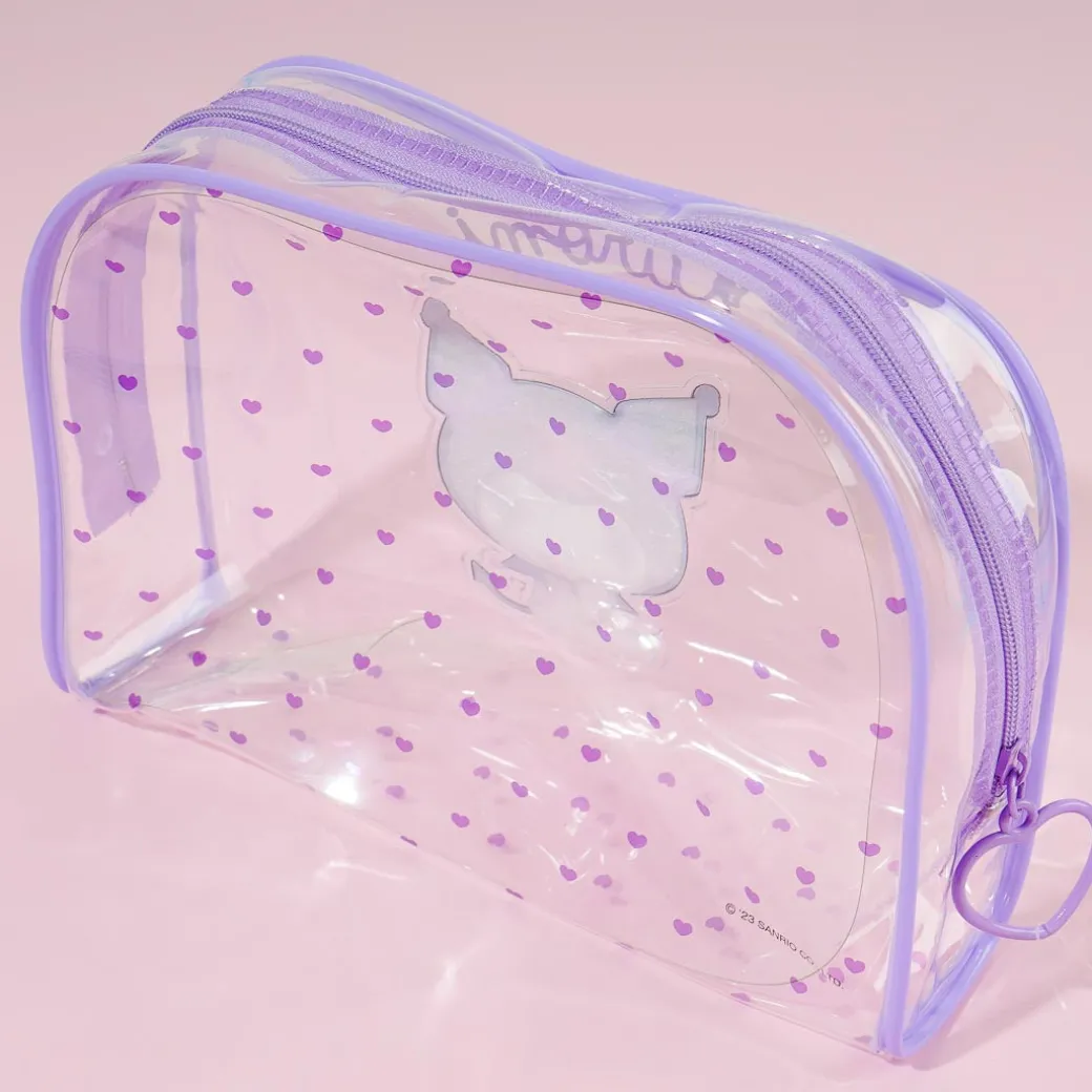 Kuromi Hearts Clear Pouch