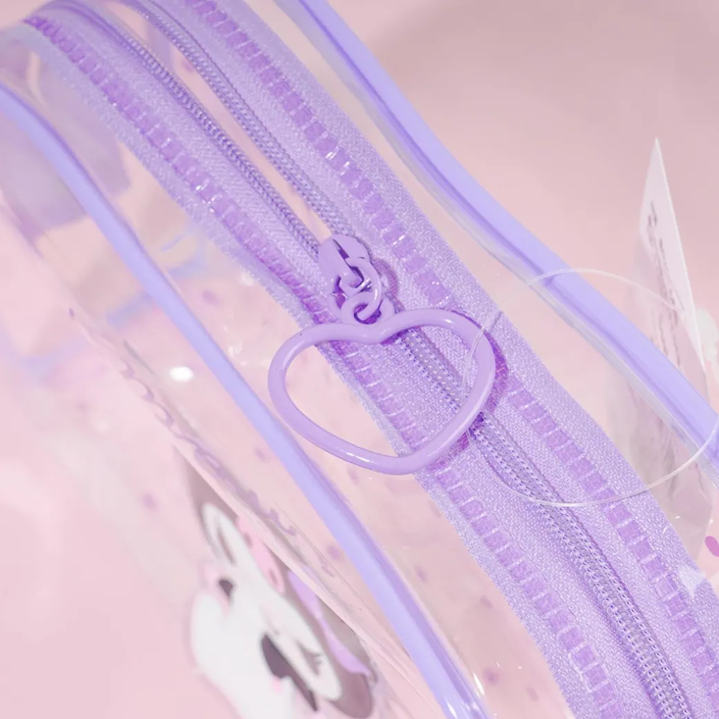 Kuromi Hearts Clear Pouch