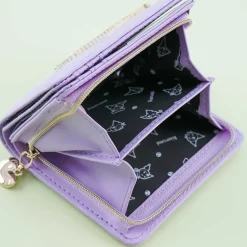 Kuromi Hearts Faux Leather Bi-Fold Wallet
