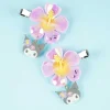Kuromi Hibiscus Gyaru Hair Clip Set