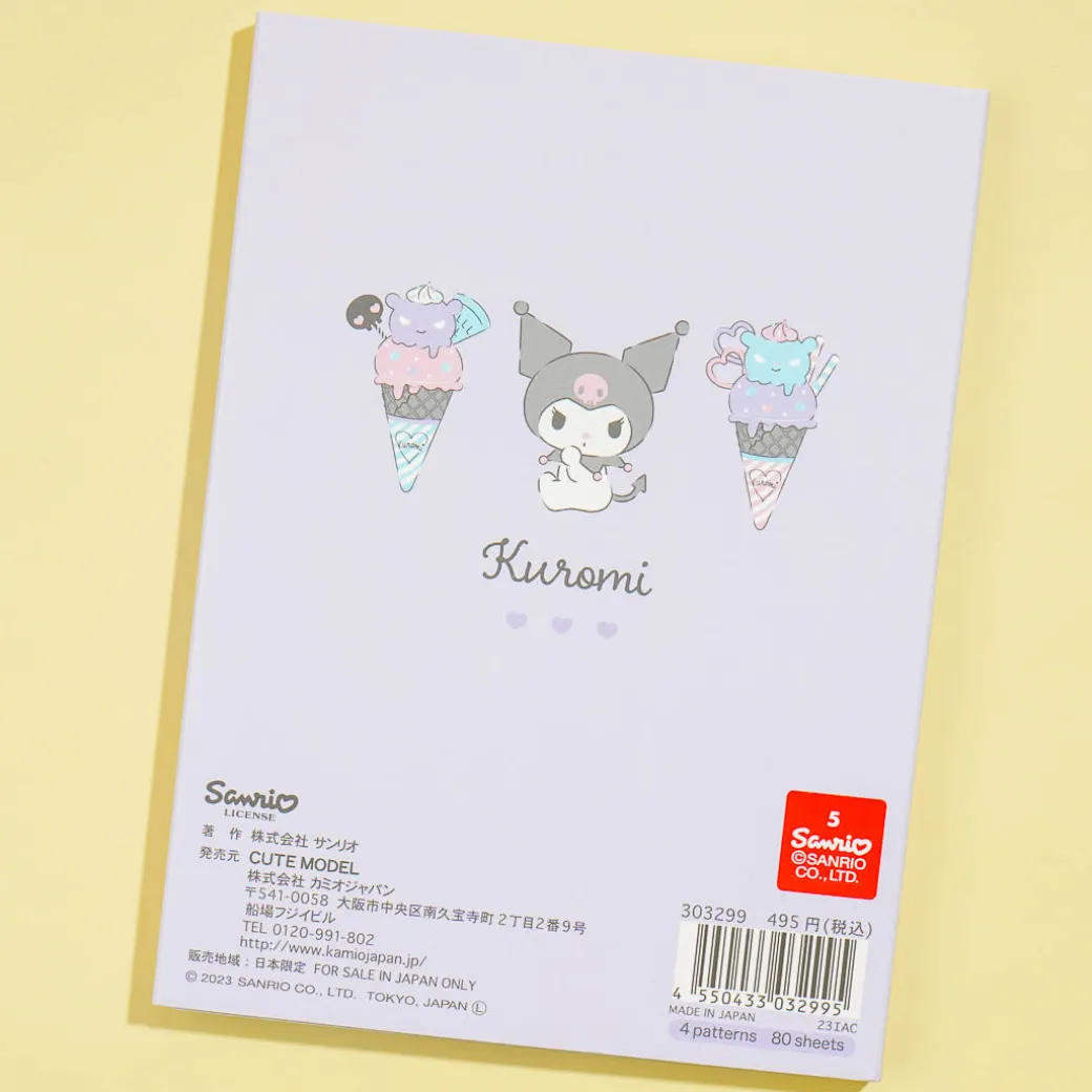 Kuromi Ice Cream Memo Pad With Cover