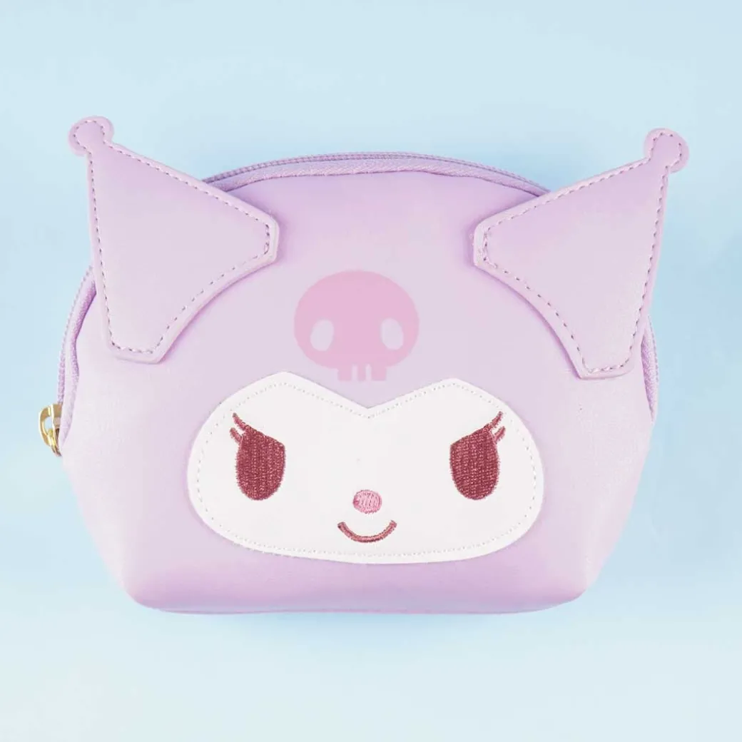 Kuromi Lilac Oval Faux Leather Pouch