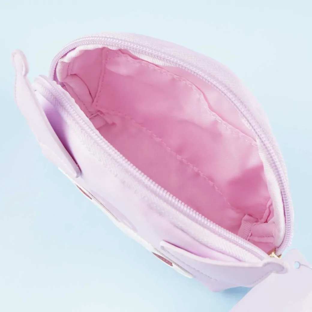 Kuromi Lilac Oval Faux Leather Pouch