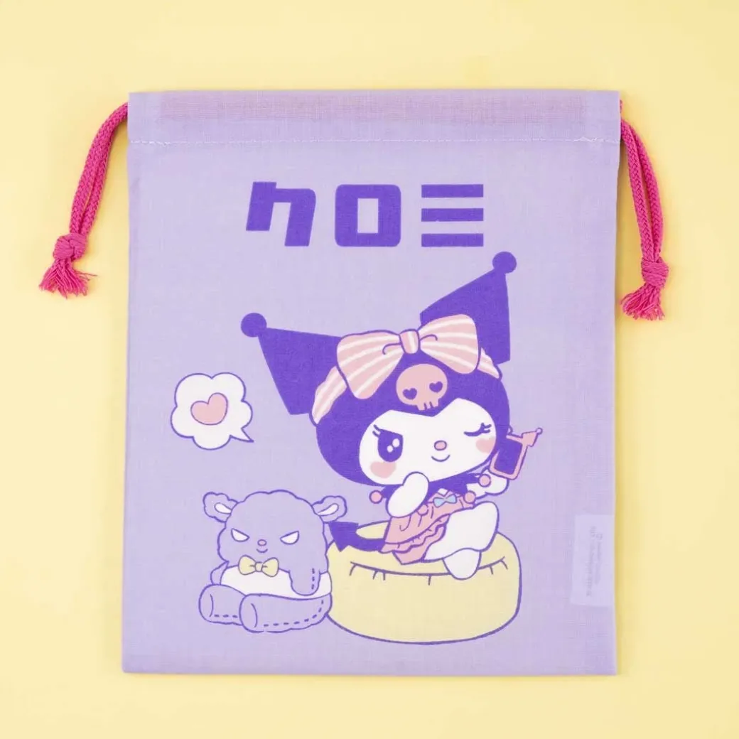 Kuromi Lounge Drawstring Pouch