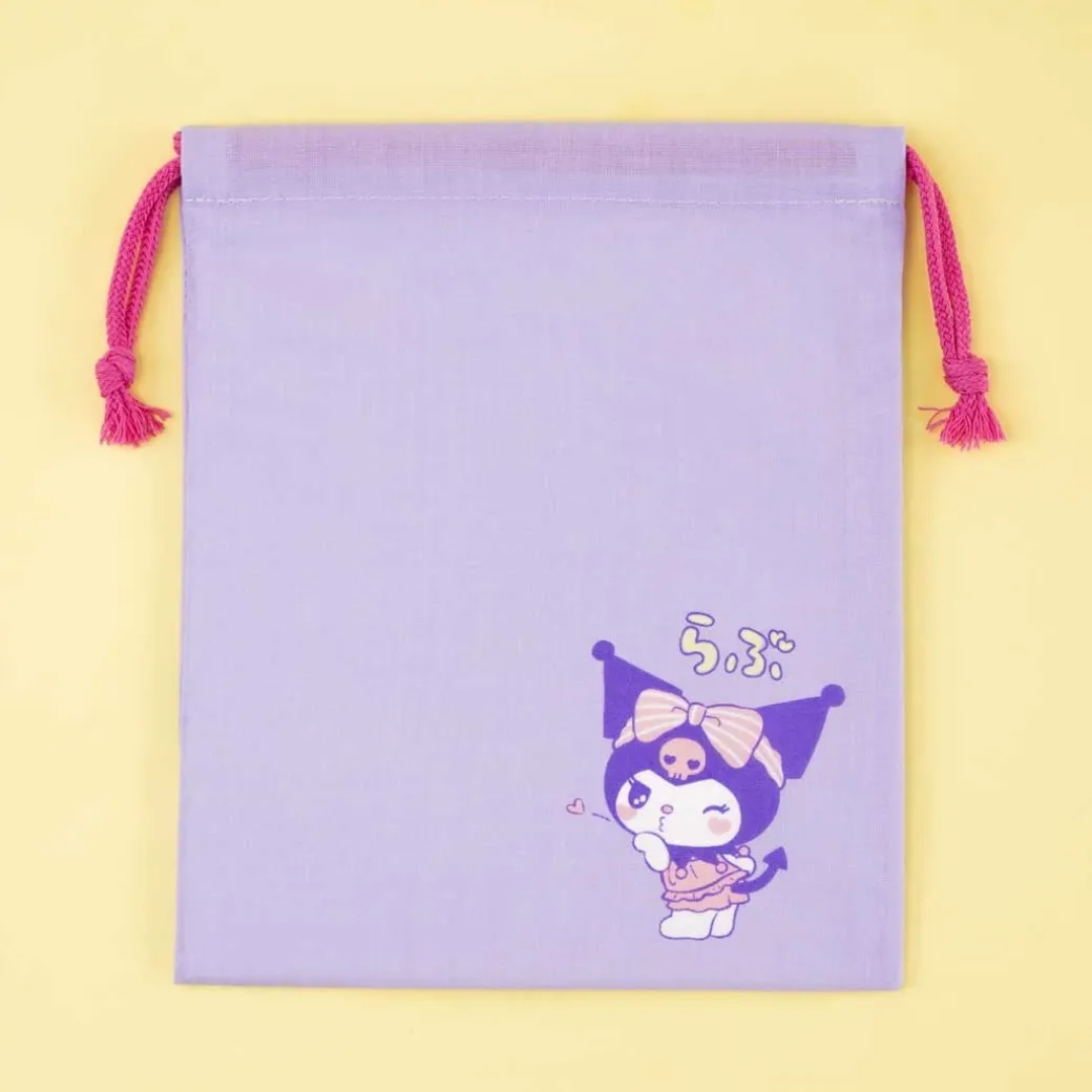 Kuromi Lounge Drawstring Pouch