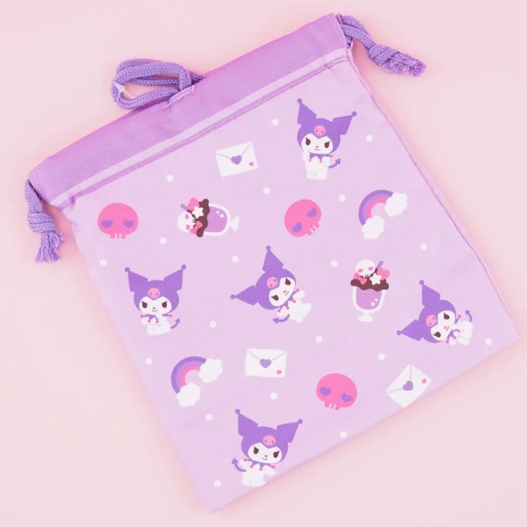 Kuromi Love Me Colors Drawstring Pouch