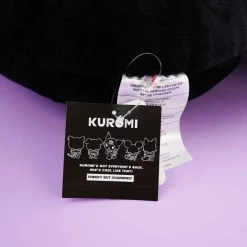 Kuromi Monochrome Die-Cut Face Cushion