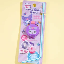 Kuromi Plastic Bottle Cap With Straw