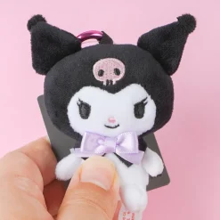 Kuromi Plushie Charm With Heart Carabiner - Mini