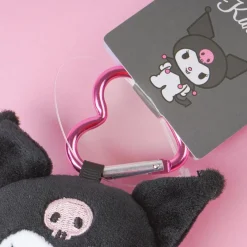 Kuromi Plushie Charm With Heart Carabiner - Mini