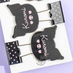 Kuromi Polka Dot Binder Clip Set - 3pcs