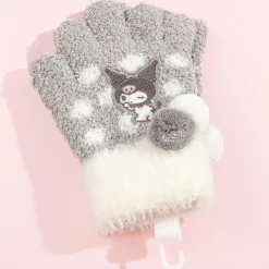 Kuromi Polka Dot Winter Gloves