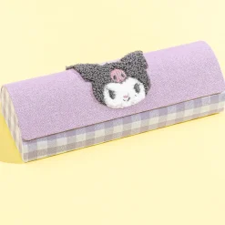 Kuromi Purple Gingham Eyeglass Case