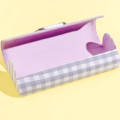 Kuromi Purple Gingham Eyeglass Case