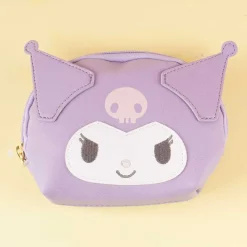 Kuromi Purple Oval Faux Leather Pouch
