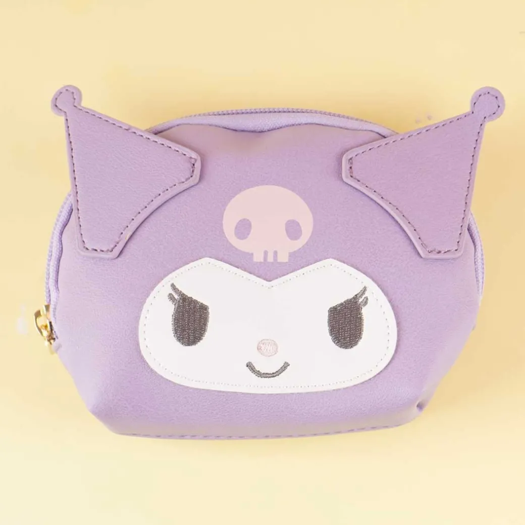 Kuromi Purple Oval Faux Leather Pouch