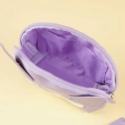 Kuromi Purple Oval Faux Leather Pouch