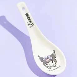 Kuromi Purple Ribbon Porcelain Spoon