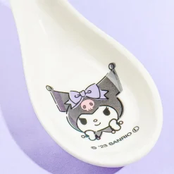 Kuromi Purple Ribbon Porcelain Spoon