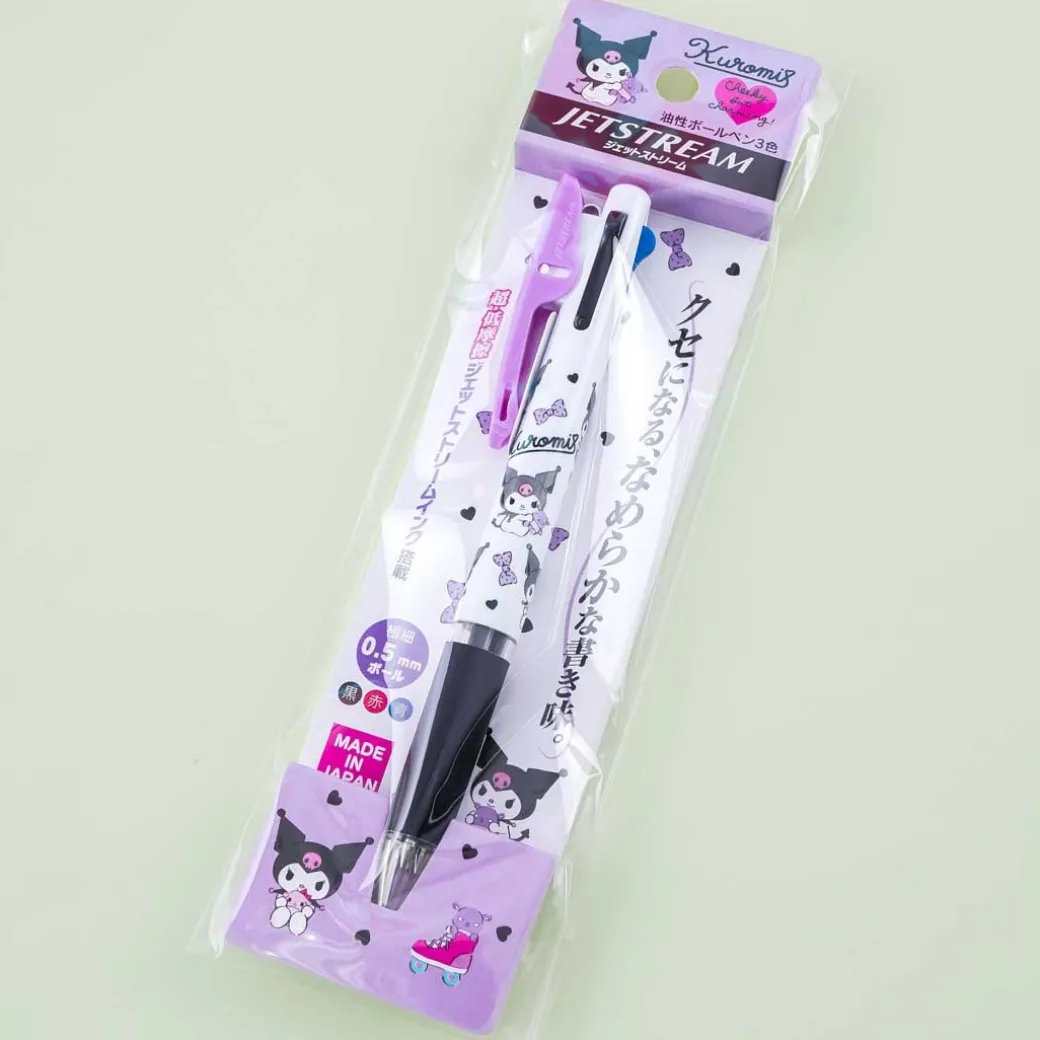 Kuromi Ribbon 3-Color Ballpen