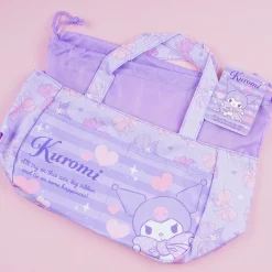 Kuromi Ribbon Love Drawstring Lunch Bag