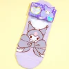 Kuromi Ribbon Love See-Through Socks