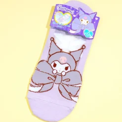 Kuromi Ribbon Love See-Through Socks