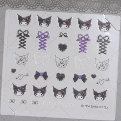 Kuromi Ribbony Nail Stickers