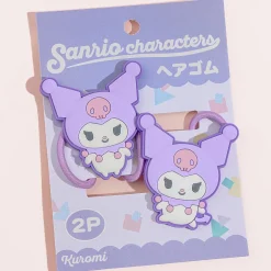 Kuromi Rubber Charm Hair Tie Set